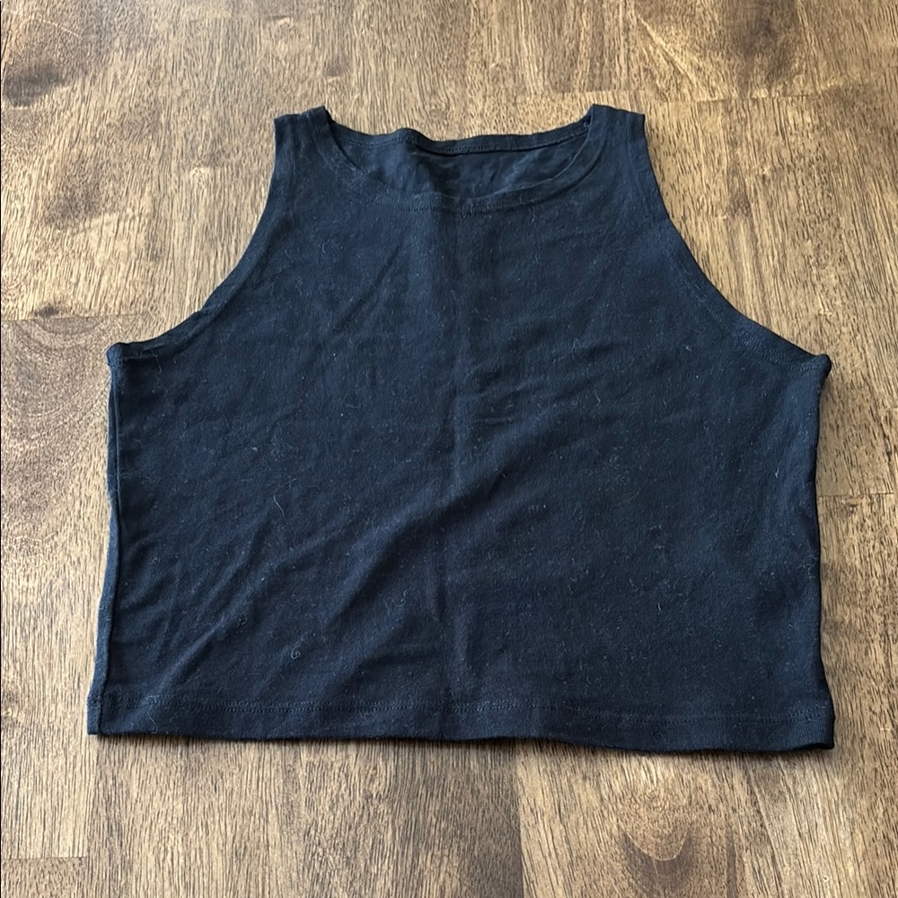 Balera black Sleeveless Crop Top